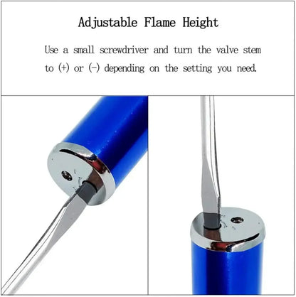 New Metal Long Pen Spray Lighter — Blue Flame Igniter for Aromatherapy, Portable Loop Inflatable Lighter & Cigarette Accessories