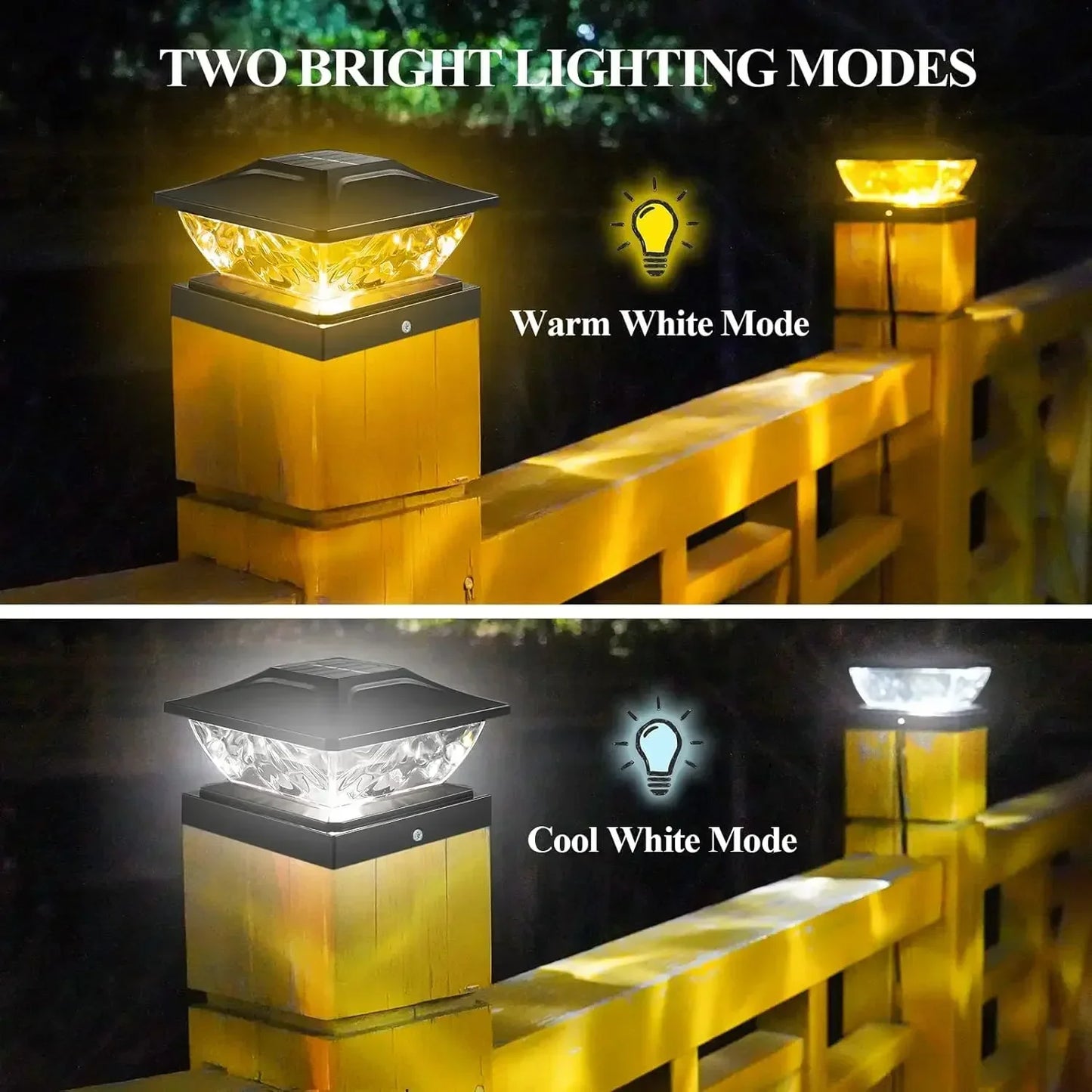 Outdoor Solar Fence Light - Waterproof LED Villa Gate, Column & Pillar Lamp for House and Garden Decor