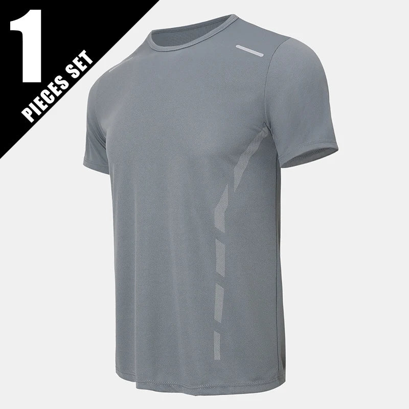 Men’s Summer Quick-Dry Sports T-Shirt – Printed Short Sleeve Loose Fit Athletic Running & Fitness Top for Teens and Adults