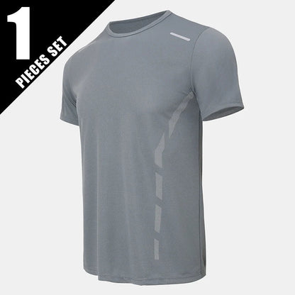 Men’s Summer Quick-Dry Sports T-Shirt – Printed Short Sleeve Loose Fit Athletic Running & Fitness Top for Teens and Adults