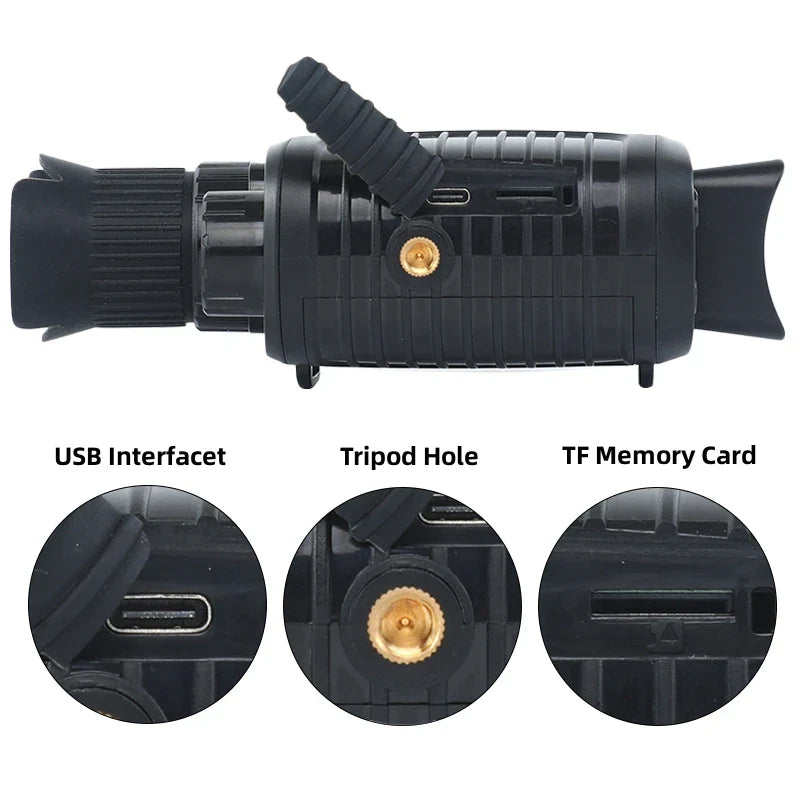 1080P HD Monocular Night Vision – 5X Infrared Zoom Hunting Telescope, 300m Full Darkness Range