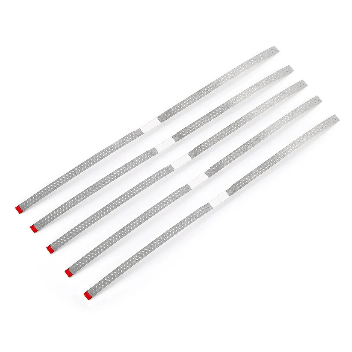AZDENT Dental Diamond Polishing Strips – 5pc Stainless Steel Orthodontic IPR Fine & Medium Polish