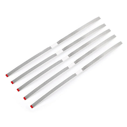 AZDENT Dental Diamond Polishing Strips – 5pc Stainless Steel Orthodontic IPR Fine & Medium Polish