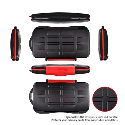 Water-Resistant Memory Card Case – Durable SD & Micro SD Holder, 12-Slot Cards Box Wallet for DS Games