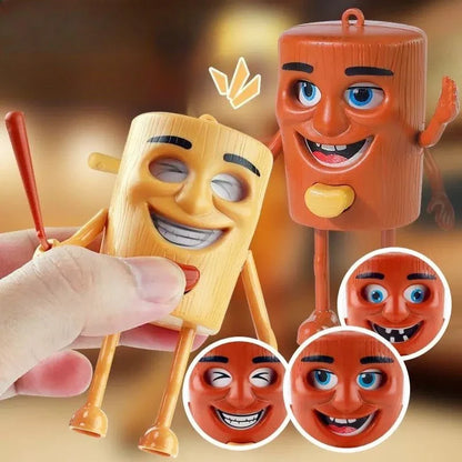 Italian Brainrot Tung Tung Tung Sahur Face-Changing Toy – Creative Button Decompression Figure, Fun Christmas Gift for Kids