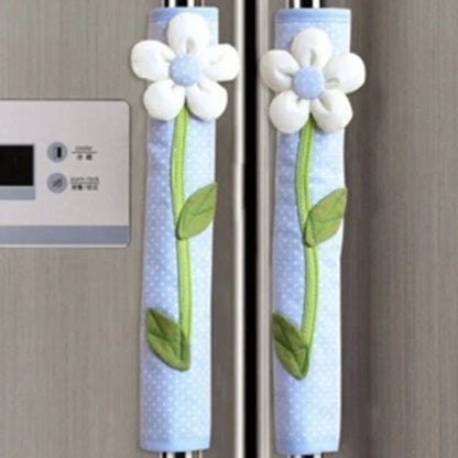 2PCS Refrigerator Door Handle Covers – Anti-Skid Fridge & Oven Protectors, Fingerprint-Resistant Kitchen Decor Gloves