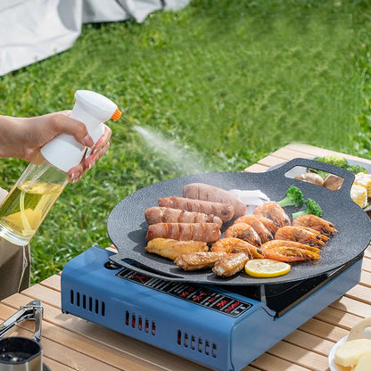 GIANXI Korean Round Non-Stick Grill Pan - Outdoor Travel Camping Frying Pan for Barbecue, BBQ Accessories