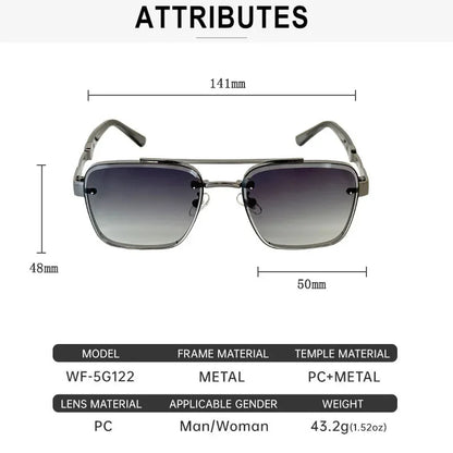 Luxury Square Sunglasses — Vintage Unisex Fashion Shades with UV Protection for Men & Women
