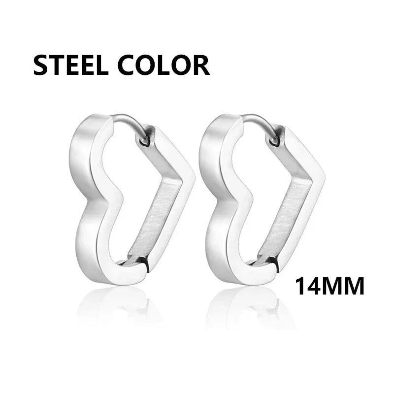 Stainless Steel Triangle Earrings - Unisex Punk Rock Geometric Push-Back Jewelry for Men & Women