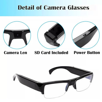 HD 1080P Mini Camera Glasses – DVR Video Recording Sports Sunglasses for Driving, Outdoor & Conference Use