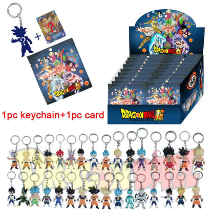 Dragon Ball Blind Box Figures — Super Saiyan Goku & Vegeta PVC Keychain Anime Toys for Kids’ Gifts & Collection