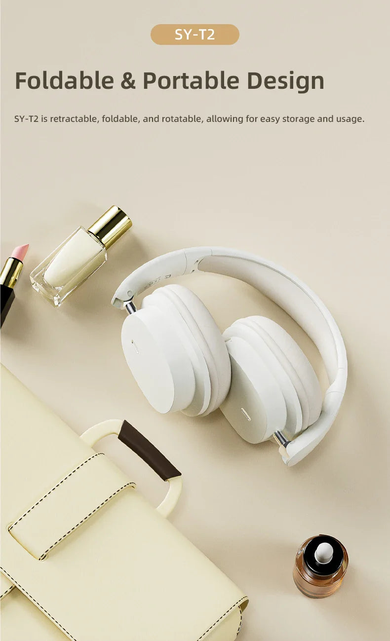 SY-T2 Bluetooth Headset – High-Quality Noise Reduction Wireless Headphones with Microphone for Gamers