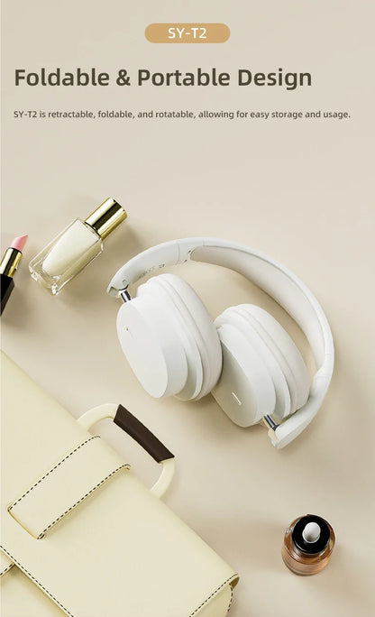 SY-T2 Bluetooth Headset – High-Quality Noise Reduction Wireless Headphones with Microphone for Gamers
