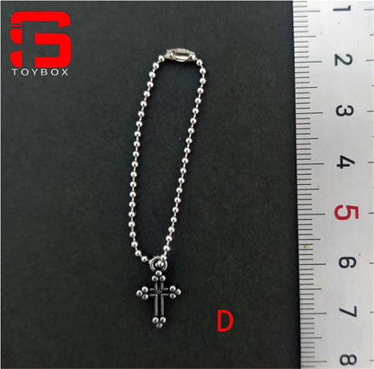 1/6 Scale Cross & Dog Tag Necklace – Soldier Accessory for 12-inch Action Figures
