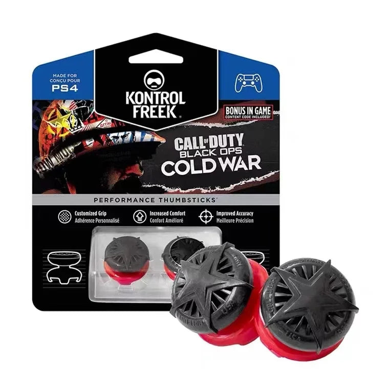 2PCS Performance Thumb Grip Caps — Silicone Analog Stick Covers for PS4 & PS5 Controllers