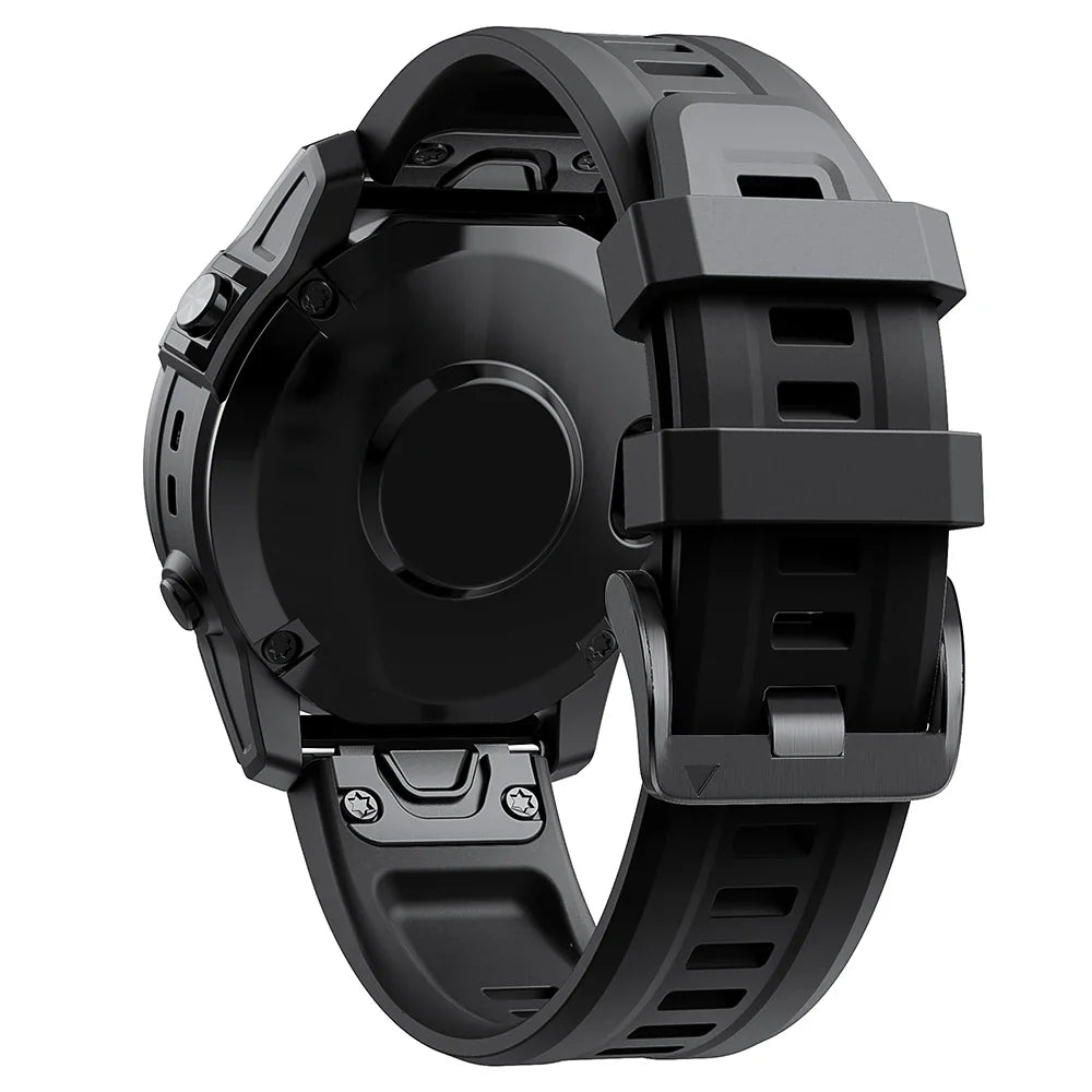 QuickFit Silicone Watch Strap 26mm 22mm for Garmin Fenix 7X 7 Pro 6X 6 5X 5 Plus 8 – Durable Replacement Sport Watchband