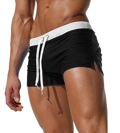 Men’s Quick-Dry Swim Trunks - Back Pocket Beach Boxer Shorts for Summer Swimming