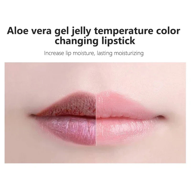 Spring Aloe Vera Moisturizing Lipstick – Long-Lasting Nourishing Temperature-Change Lip Balm & Gloss