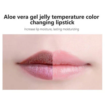 Spring Aloe Vera Moisturizing Lipstick – Long-Lasting Nourishing Temperature-Change Lip Balm & Gloss