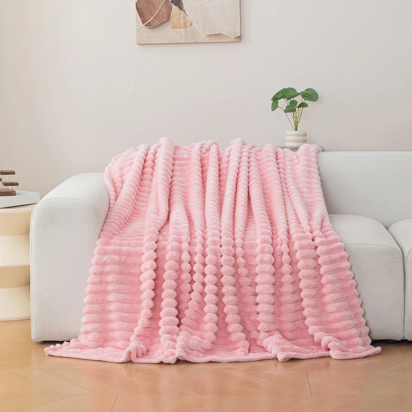 Soft Flannel Throw Blanket – Warm Cozy Nap Blanket, Christmas Gift Idea, Multi-Color Comfortable Home Bedding Cover