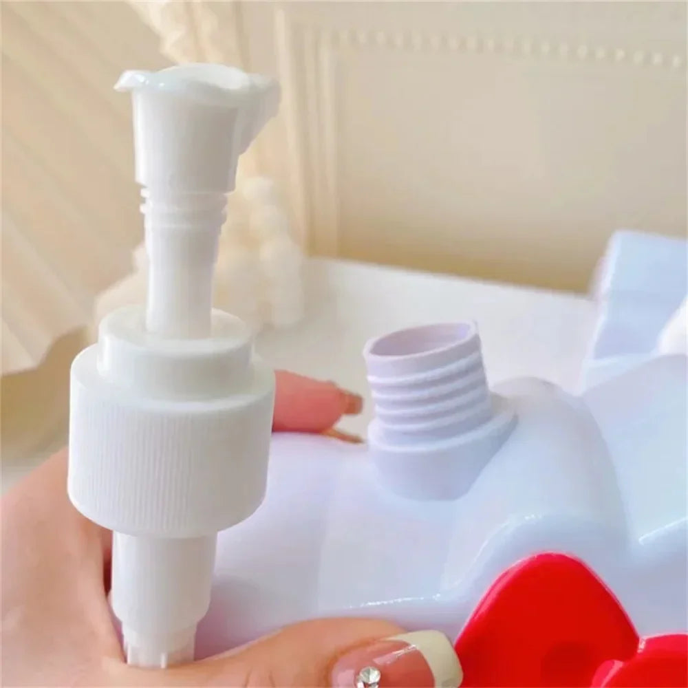 750ml Sanrio Hello Kitty Soap Dispenser — Refillable Lotion, Shampoo & Shower Gel Bottle, Cute Travel Bath Accessory
