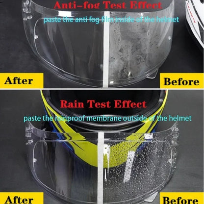 Motorcycle Helmet Clear Rainproof Anti-Fog Film – Nano Coating Sticker for Safety Driving, Durable Universal Helmet Accessory