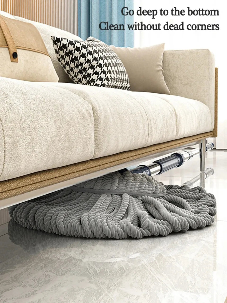 Multi-Functional Microfiber Mop | Automatic Rotating Self-Twisting Mop for Easy Hand-Free Cleaning | Household Water Mop