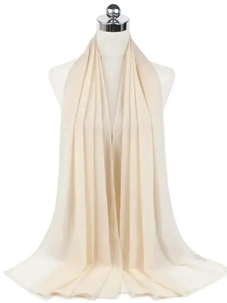 Women’s Solid Chiffon Instant Hijab – Ready-to-Wear Islamic Scarf, Muslim Shawl & Arab Head Wrap