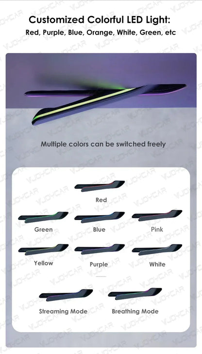 2025 6th Gen Wireless Auto Door Handle – Tesla Model 3 & Y, Highland/Juniper, Colorful with LED Light