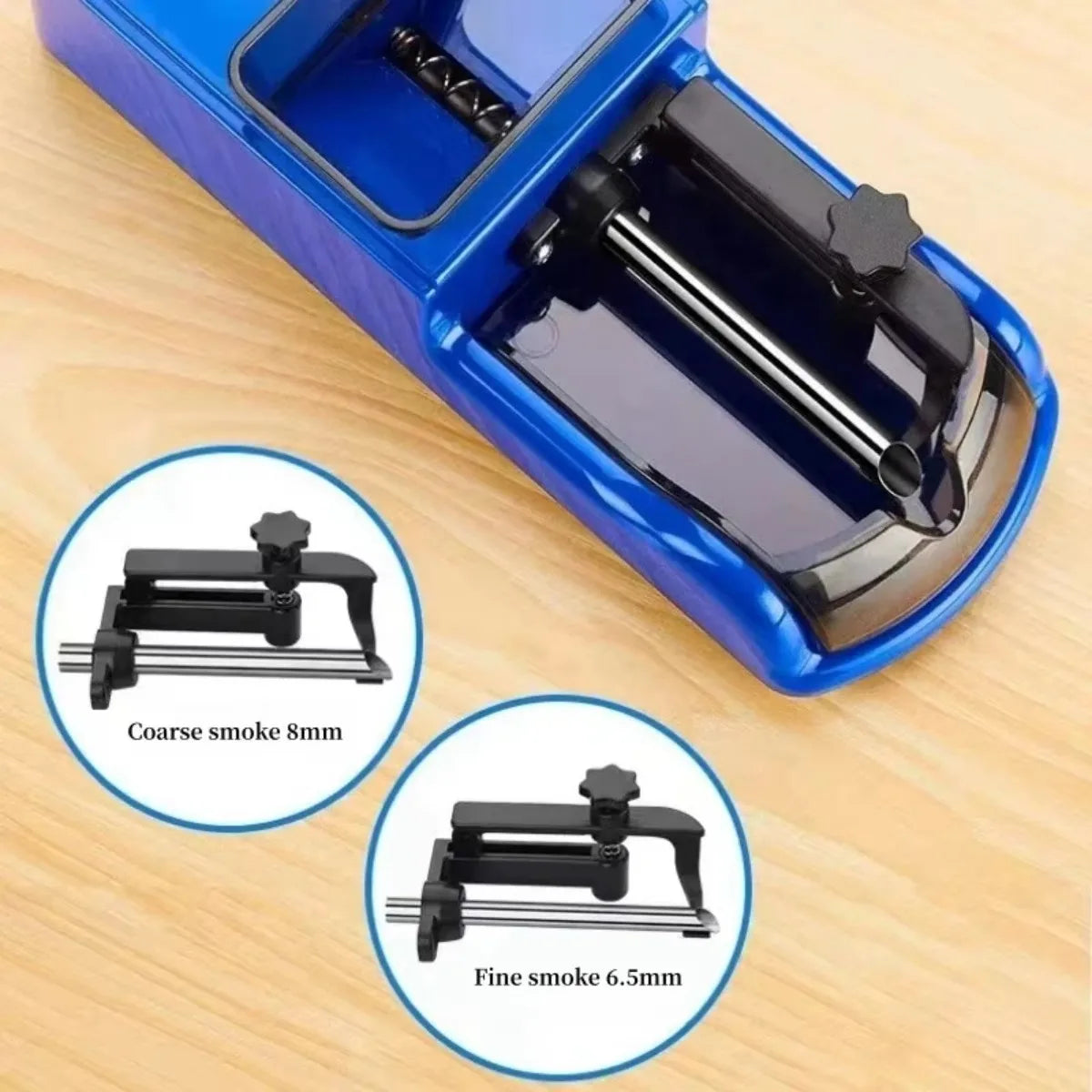 6.5/8mm Electric Cigarette Rolling Machine Type-C Automatic Tobacco Injector Maker – Portable Grass Cigarette Rolling Device Smoking Accessory