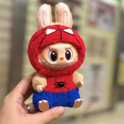 Labubu 17cm Heartbeat Macaron Monkey Toy – Stand-Up Dress-Up Jacket & Pants Suit