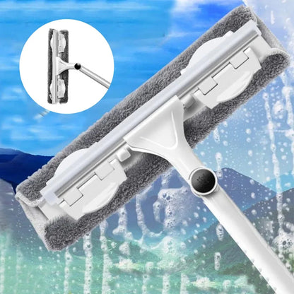 Extendable Telescopic Window Cleaning Mop & Glass Wiper Brush with Long Handle for Household Use