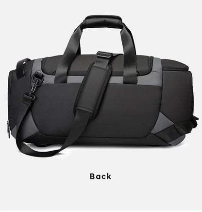 BANGE Waterproof Sports Gym Bag for Men - Fitness Training & Outdoor Dry Wet Separation Travel Bag