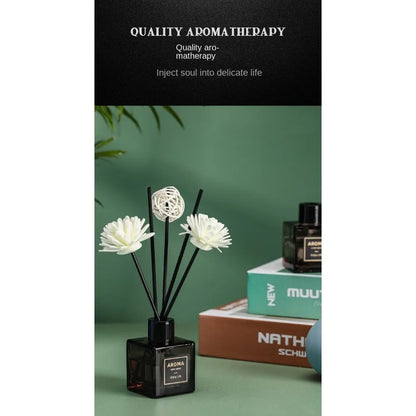 50ml Diffuser & Scent Candle Set – High-Quality Aromatherapy Essential Oils with Lime & Basil Gift Box for Home Decor