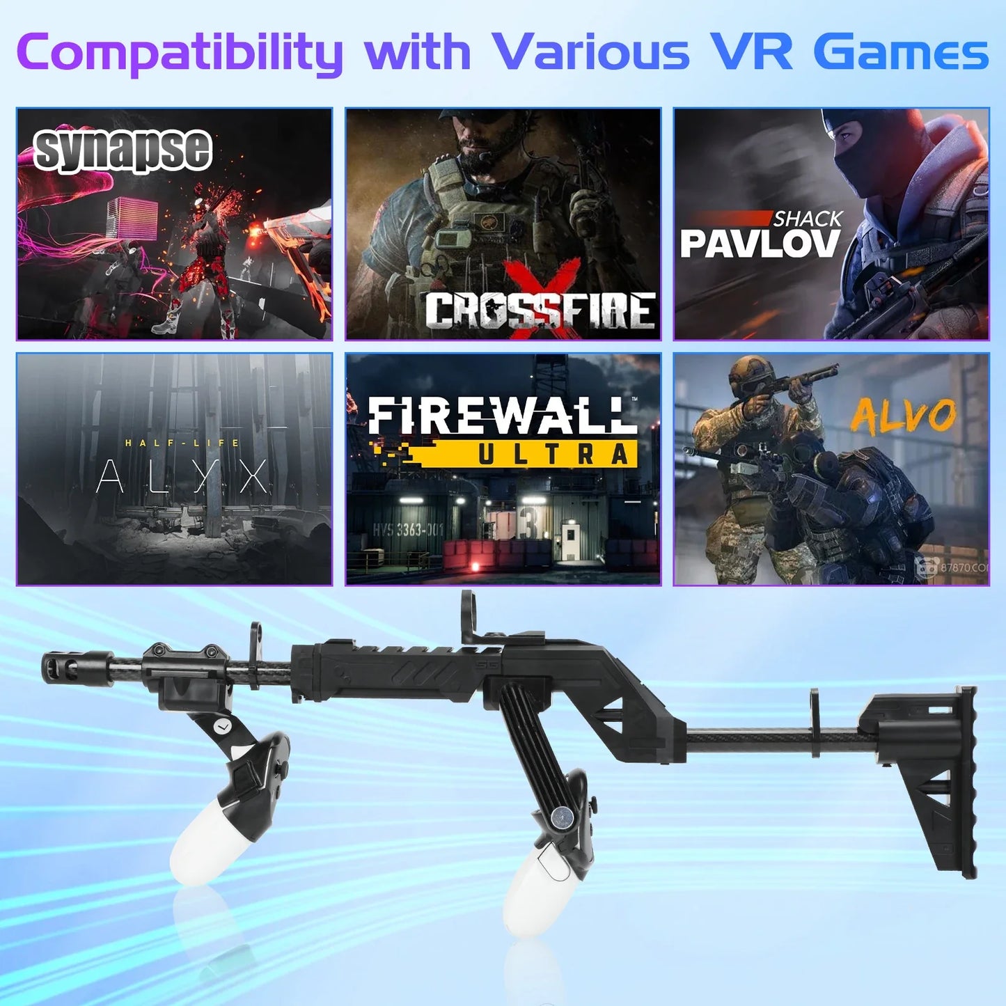 Grip Holster for Meta Quest 3/3S – VR Gaming Pistol Accessory, Personalized Quest 3S Controller Holder