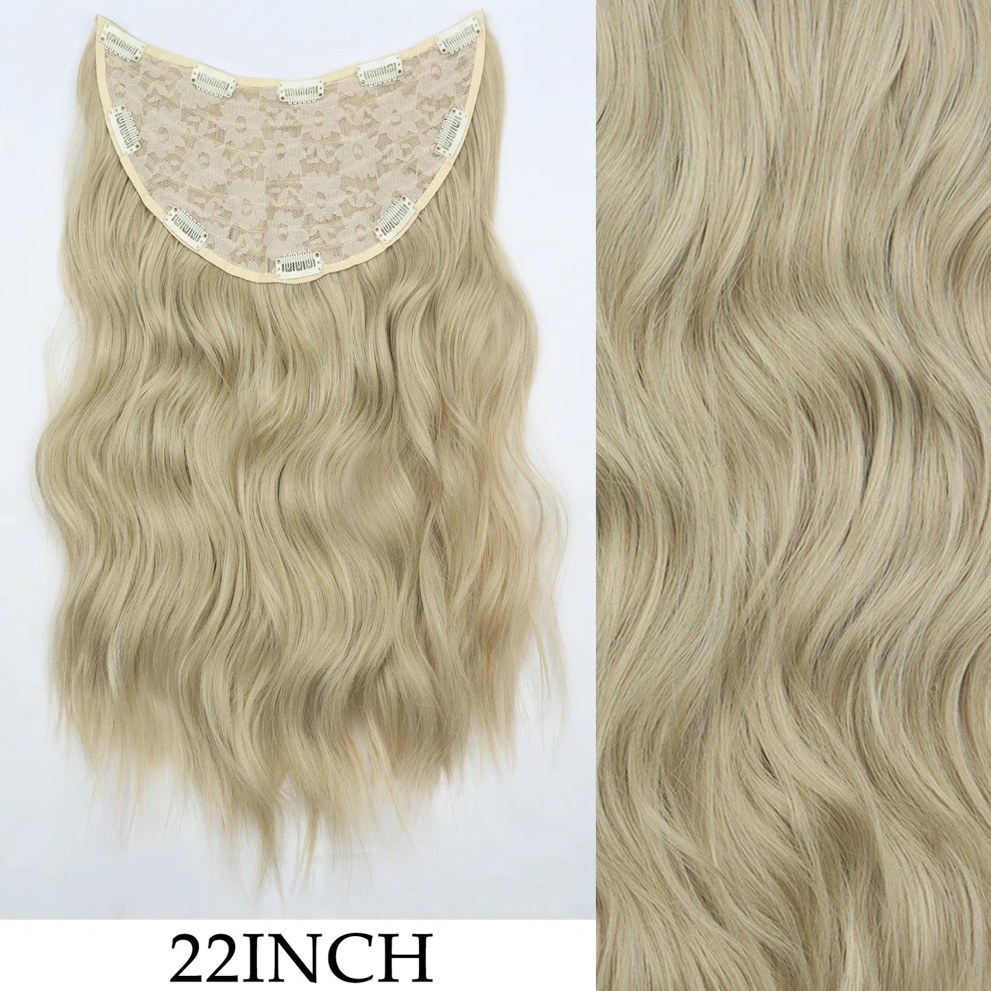 Women’s 7Pcs Hair Extensions with 16 Clips – Natural Black Straight Ombre Hairpiece