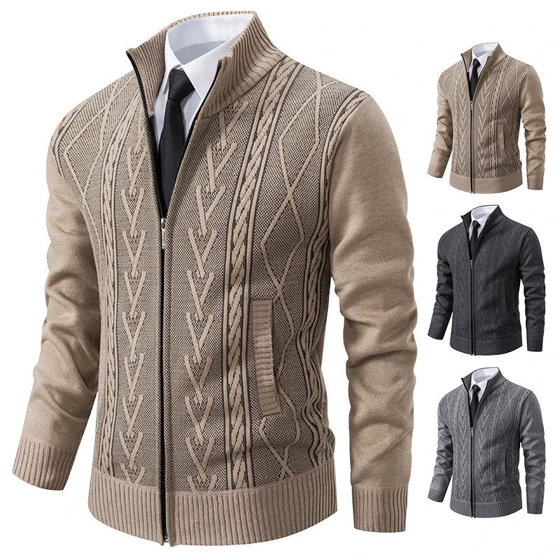 2023 Autumn & Winter Cashmere Padded Sweater Coat - Warm Casual Men’s Knitted Jacket
