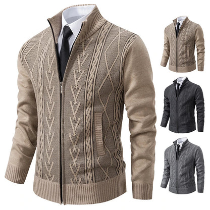 2023 Autumn & Winter Cashmere Padded Sweater Coat - Warm Casual Men’s Knitted Jacket