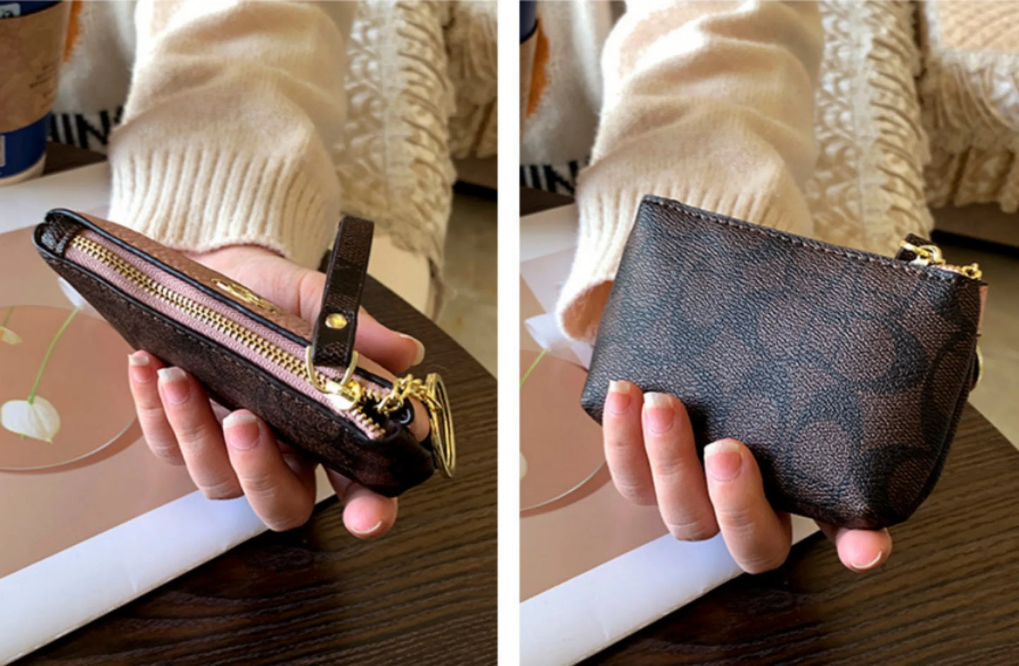 2026 Classic Floral Mini Wallet - Women's Leather Coin Purse & Card Holder