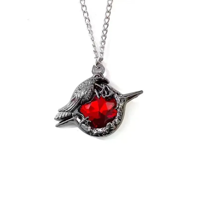 Love & Deepspace Sylus Crow Cosplay Pendant – DIY Plush Keychain, Alloy Pin for Halloween Party Decor & Costume Accessory