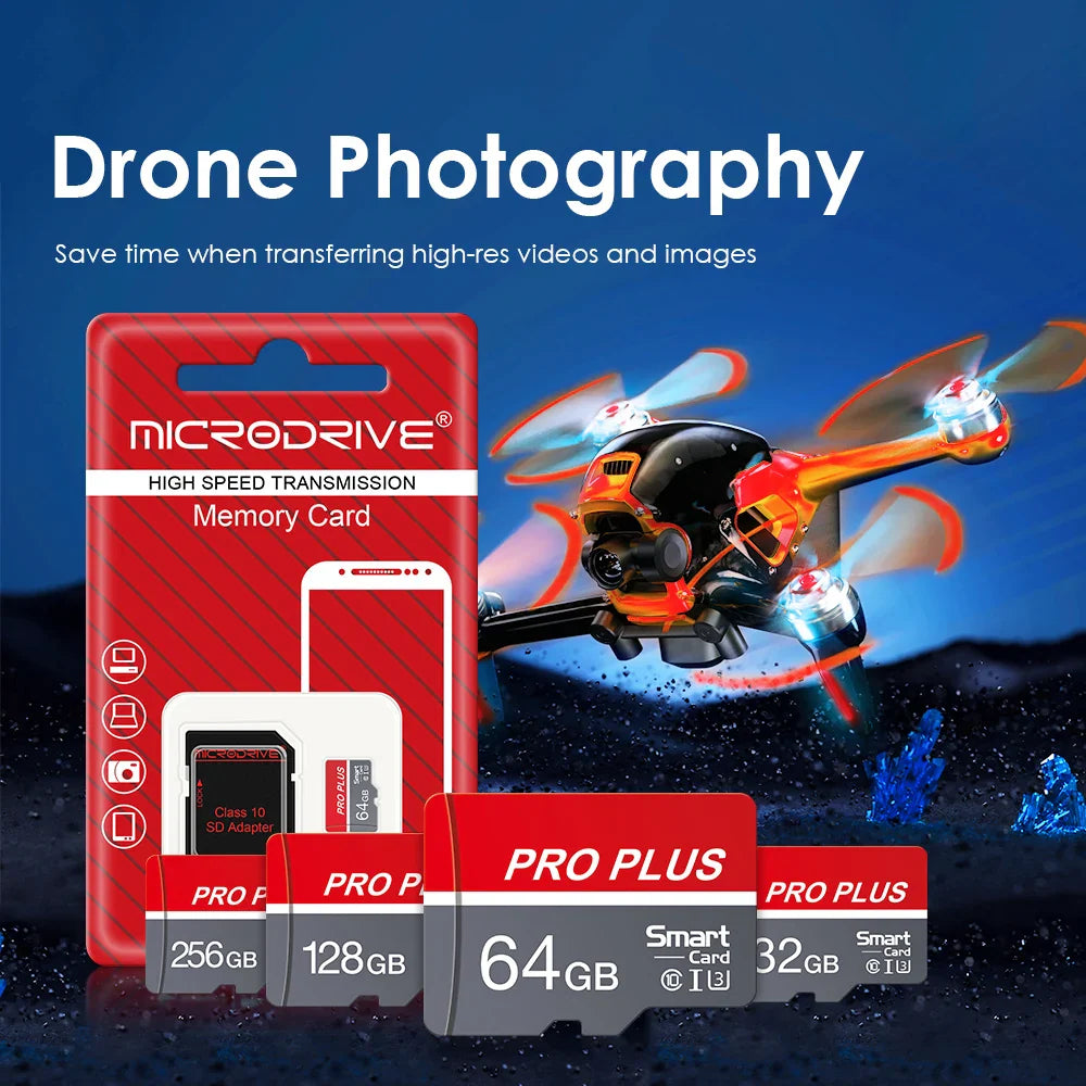 Original High-Speed Memory Card – 4GB to 256GB SD/TF Flash Card for Smartphone & Surveillance Camera