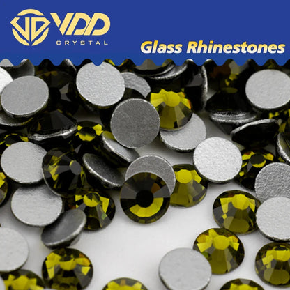 VDD SS4–SS30 Glass Crystal Rhinestones – High Quality Flatback Glitter Strass Stones for Nail Art, DIY Crafts & Decoration