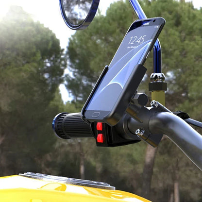 Aluminium Alloy Shockproof Mobile Phone Holder – Motorbike & Electric Car Navigation Mount for Riding & Delivery