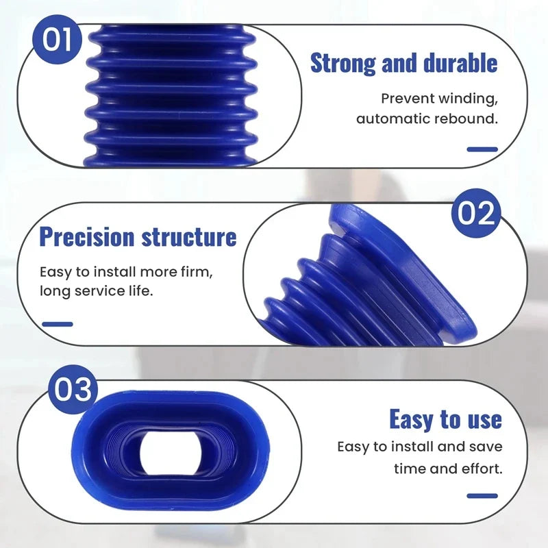 Replacement Lower Duct Hose for Dyson V7 V8 V10 V11 | Flexible Soft Roller Blue Rubber Tube