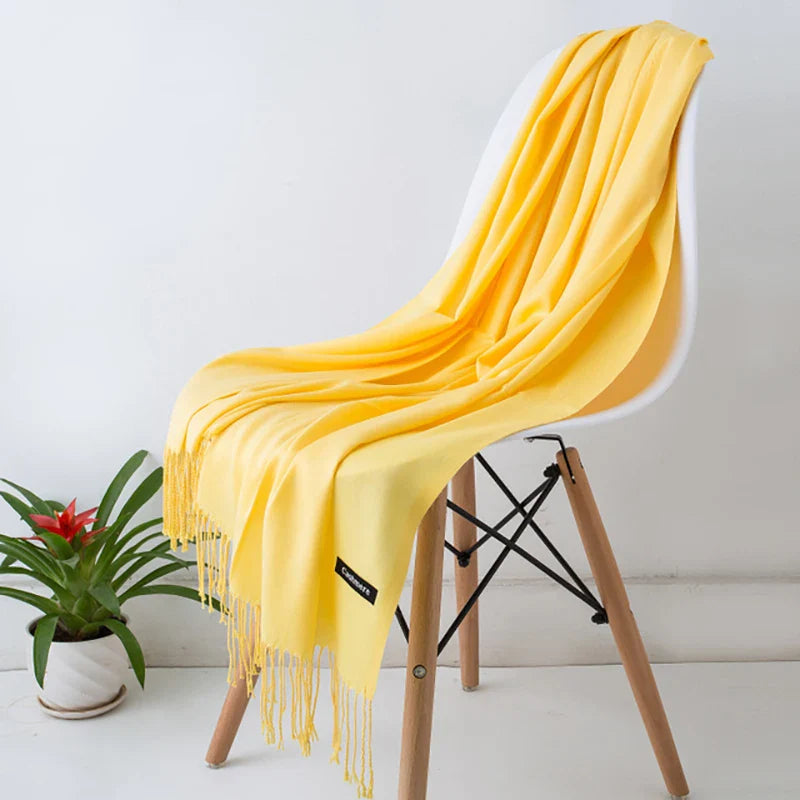 Women's Pashmina Scarf — Cashmere Feel Shawl & Wrap for Evening Dresses, Travel, Office, Winter, and Weddings