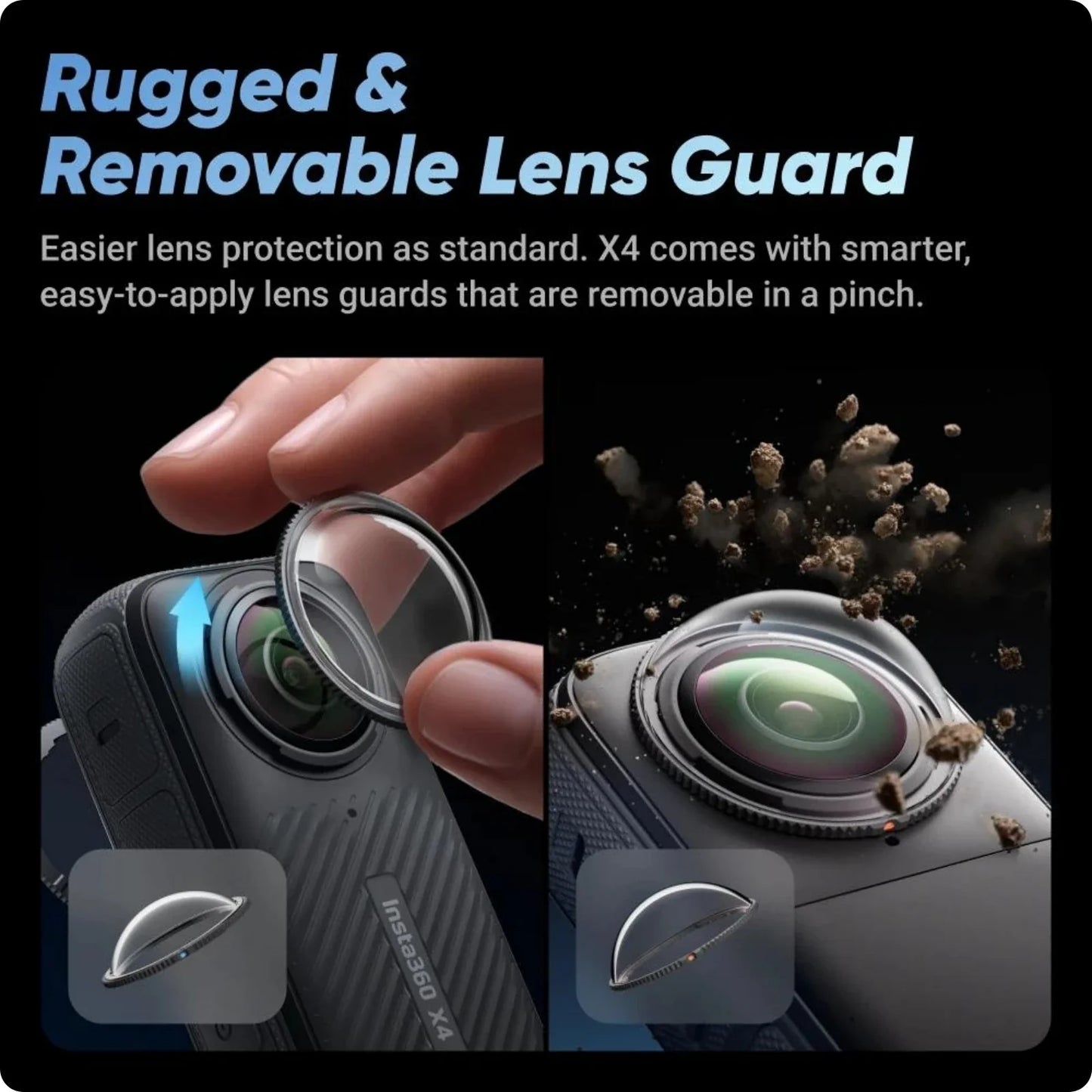 Insta360 X4 8K 360 Action Camera – 72MP, Active HDR, Waterproof, AI Powered with 2.5'' Touchscreen