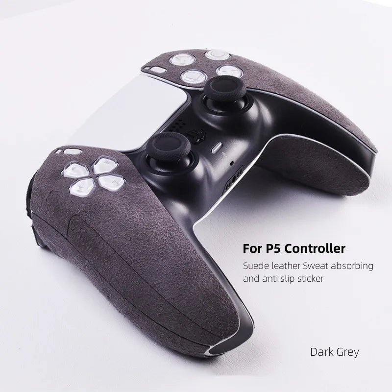 PS5 Controller Accessories – DualSense Edge Suede Leather Anti-Slip Soft Touch Sweat-Absorbing Sticker