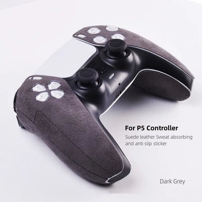 PS5 Controller Accessories – DualSense Edge Suede Leather Anti-Slip Soft Touch Sweat-Absorbing Sticker