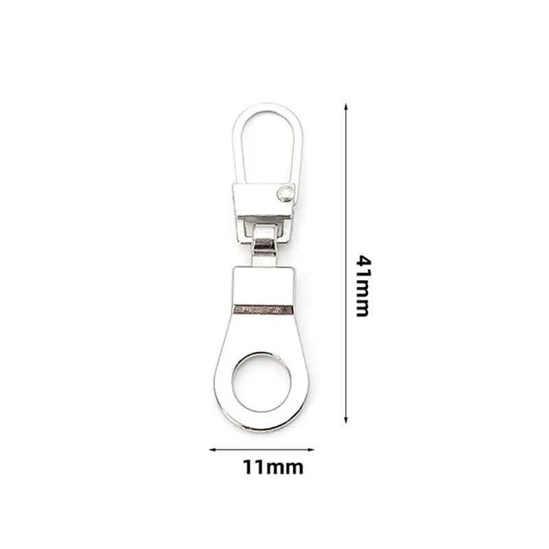 Metal Zip Puller Replacement Tab - 5PC/2pc Zipper Sliders for Backpacks, Purses - Detachable Zipper Head Repair Sewing Accessories