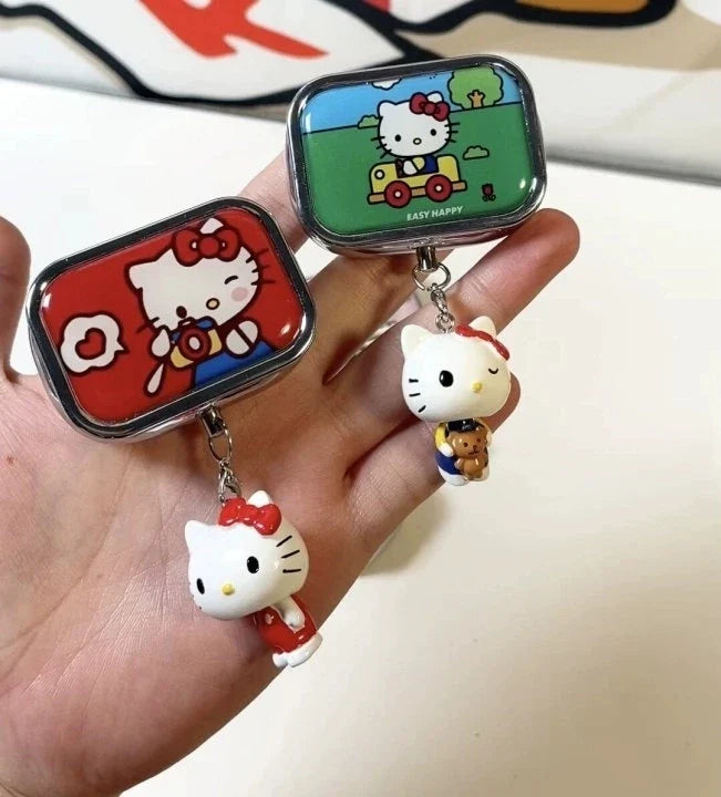 Kawaii Hello Kitty Divided Metal Medicine Box – Portable Travel Packing, Cute Mini Moisture-Proof & Light Storage Box
